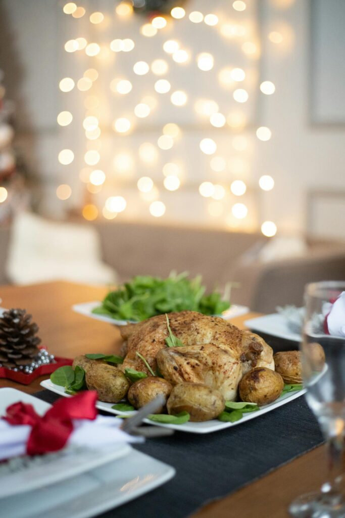 Chicken and Potatoes on a Plate